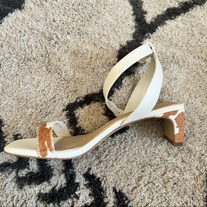 Gianni Bini Cow Print Heeled Sandal